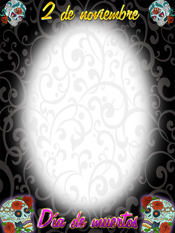Marco para el día de muertos - Marcos en psd y png para descargar gratis.