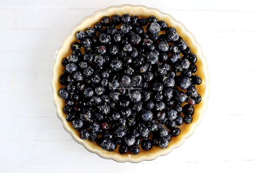 receta tarta de arándanos