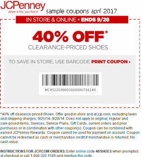 JcPenney coupons april 2017
