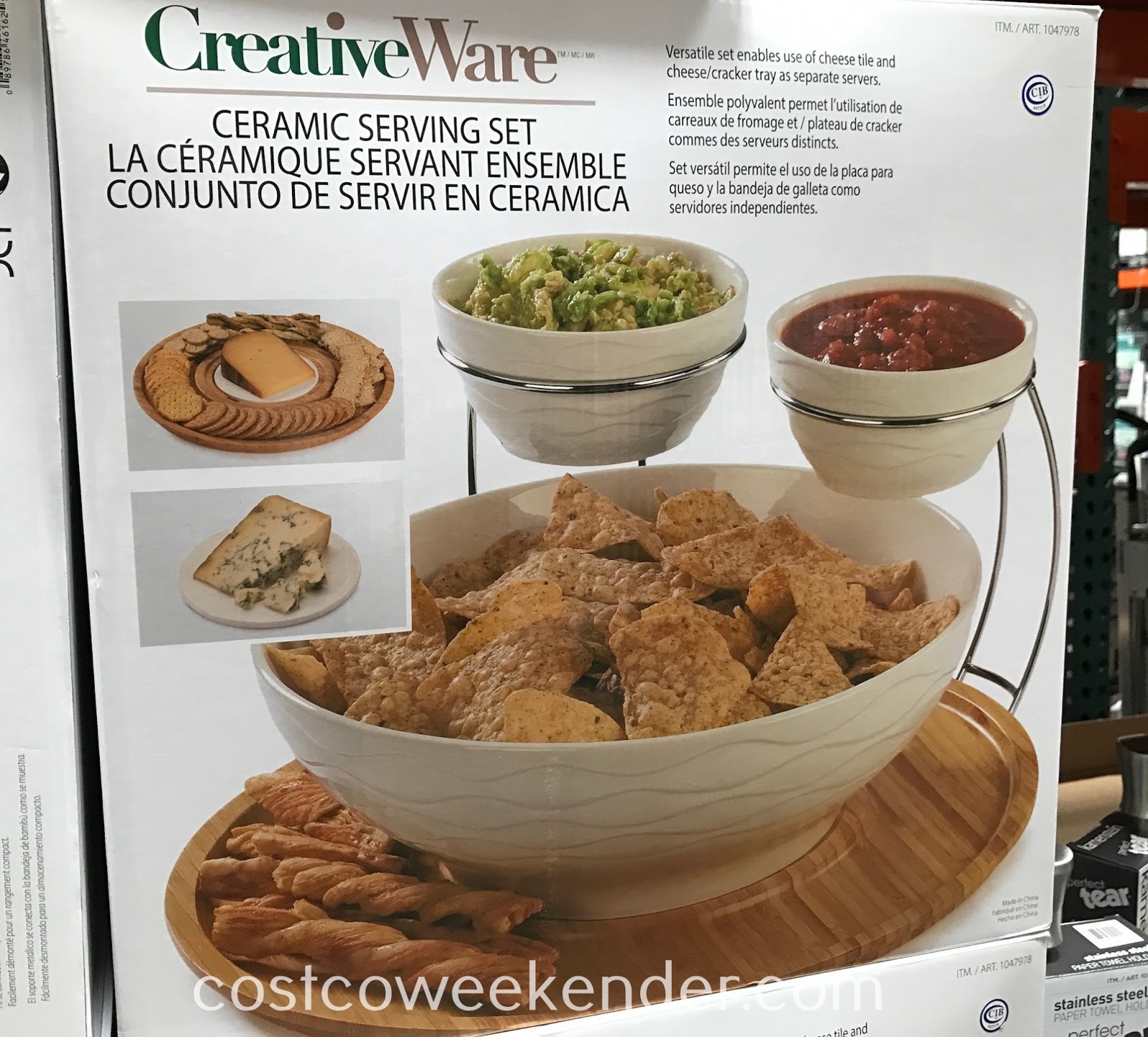 CreativeWare Ceramic Serving Set Costco Weekender