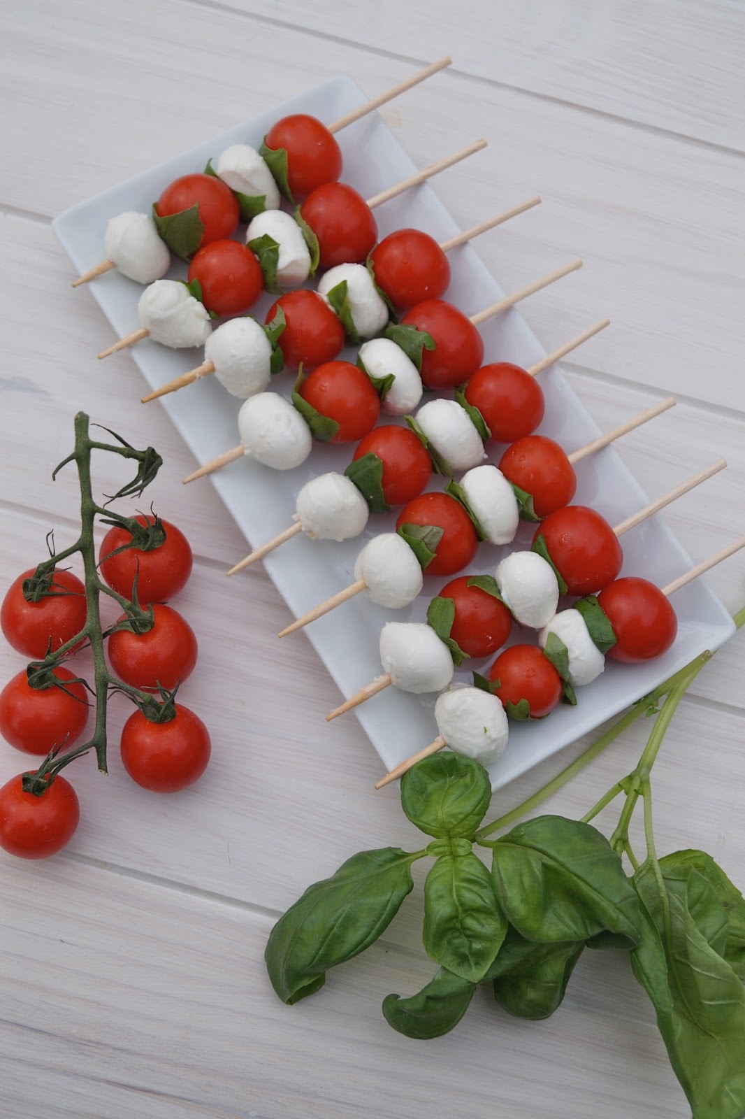 Brochettes de tomate mozzarella