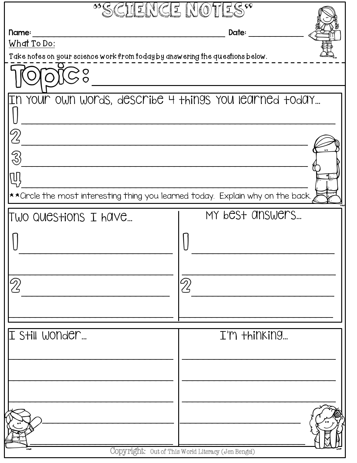 Primary Chalkboard: Note Taking in Science and Social Studies with a