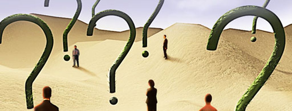 Me gustaría saber imagen Desierto con interrogantes