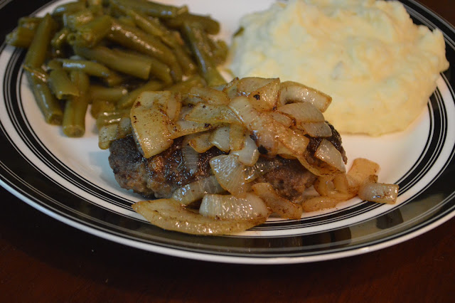 Hamburger Steaks with Grilled Onions