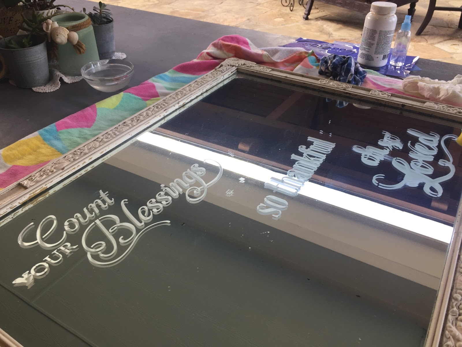 Wishblooms Reminders from a Reclaimed Mirror featuring etchall® crème