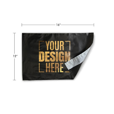 Golden Color Screen Printed Packaging Bags & Mailers