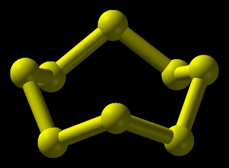 avantgarde 3D VIEW OF A SULPHUR MOLECULE