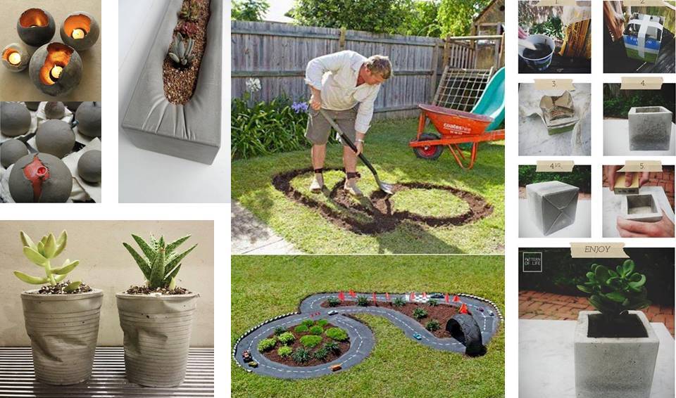 Do It Yourself Cement Projects : 20 Cute Easy Fun Diy Cement Projects