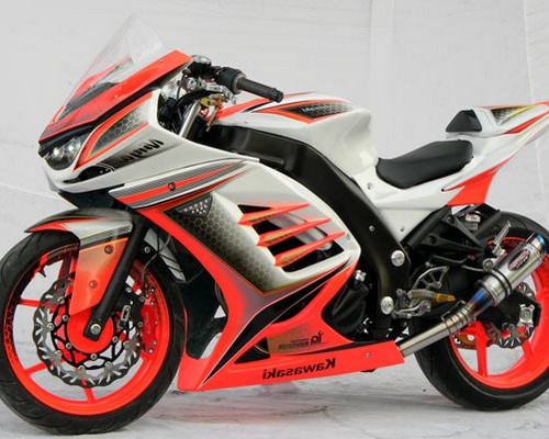 Modifikasi ninja 250 fi mono rr karbu hijau merah putih abs airbrush