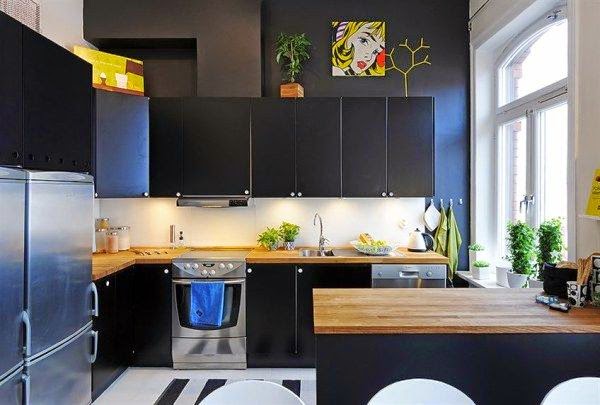 Modernas cocinas pequeñas - Colores en Casa