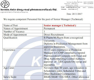 kerala-govt-jobs-pharmaceutical-vacancy-tngovernmentjobs