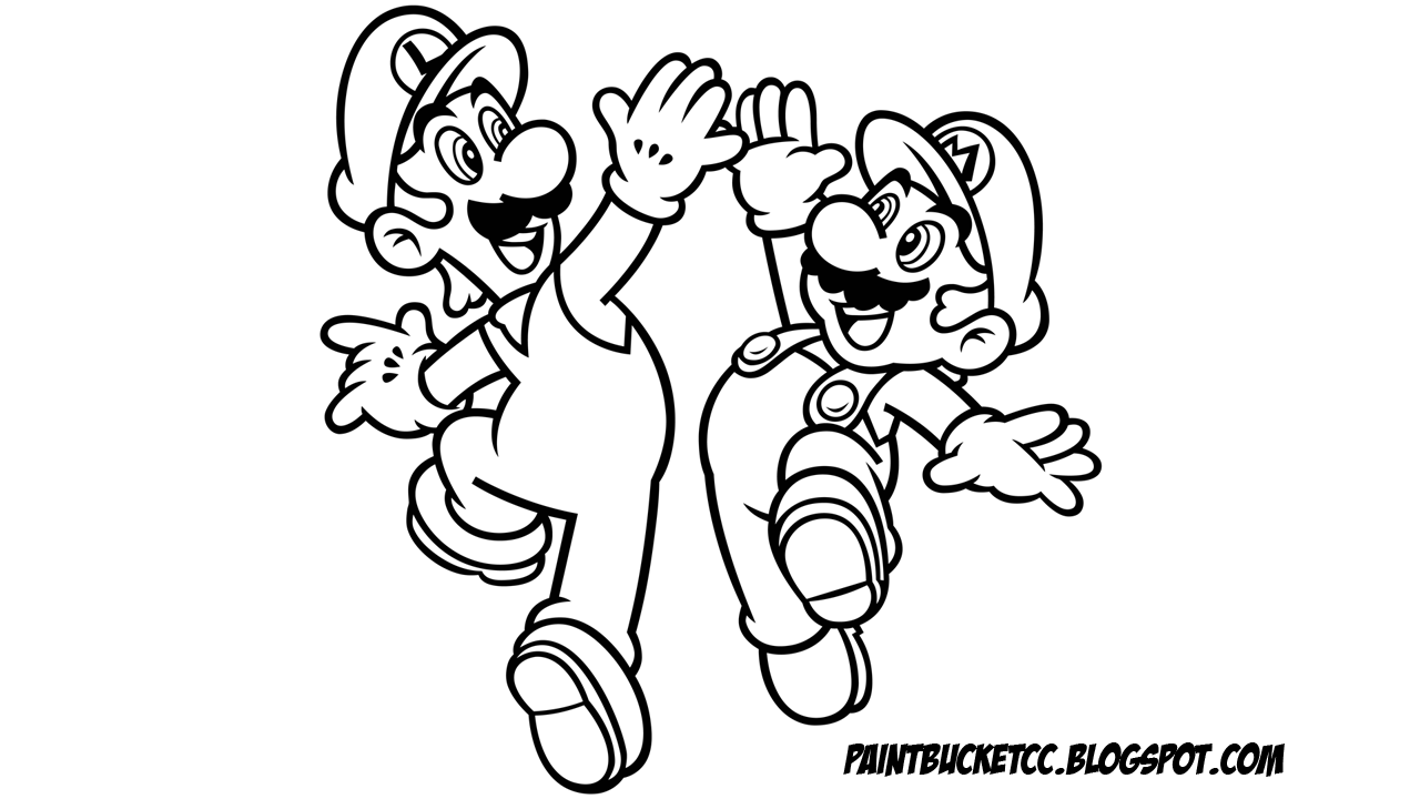 Paint Bucket Coloring Pages And Pixel Art Super Mario And Luigi Paint Bucket Coloring Pages And Pixel Art Super Mario And Luigi