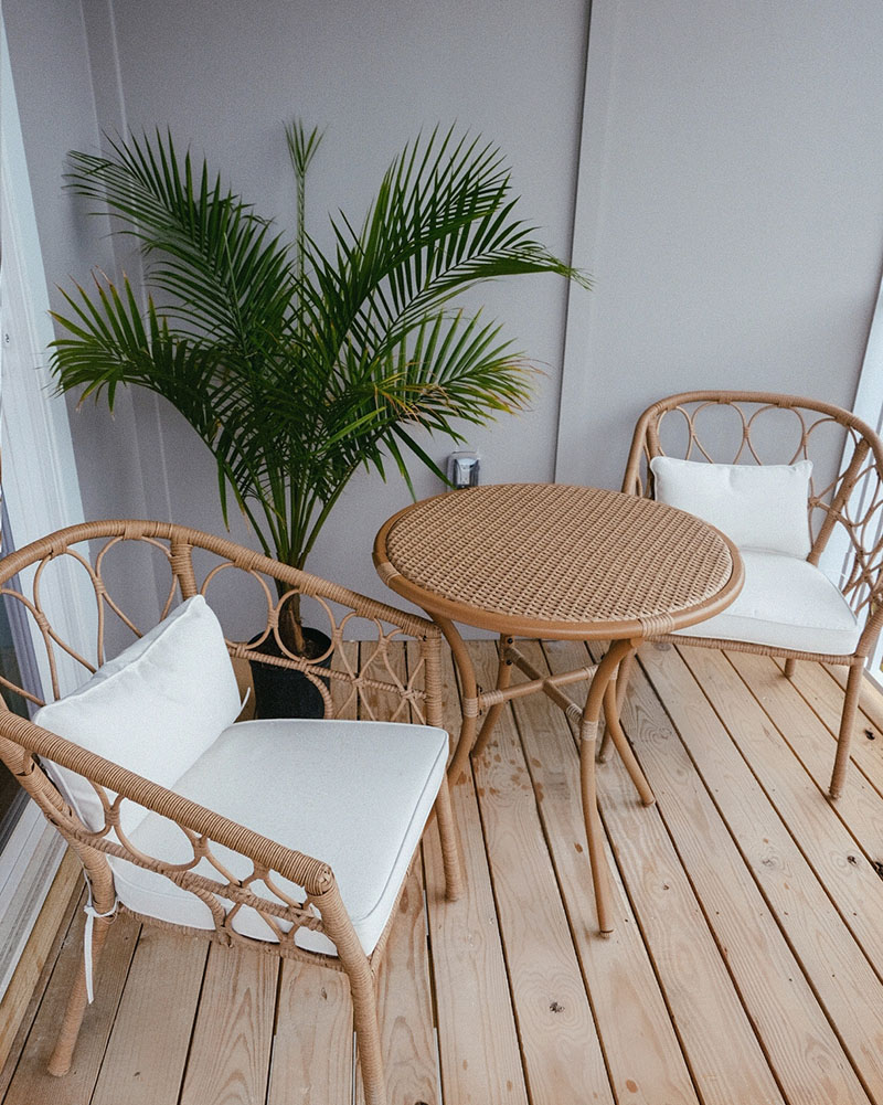 target opalhouse britanna patio bistro set, palm patio decor ideas