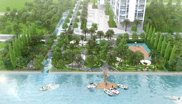 Phối cảnh bến du thuyền của căn hộ Opal City Phối cảnh bến du thuyền của căn hộ Opal City