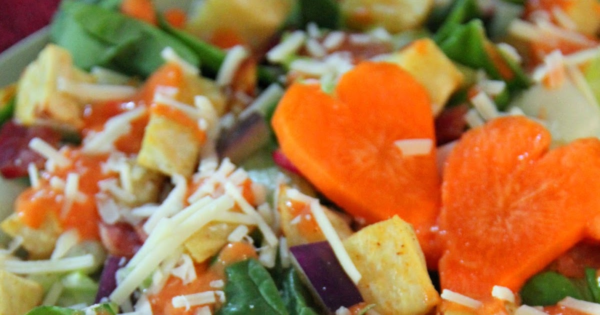 Jo and Sue Sweet Potato Green Salad With Tomato Curry Dressing