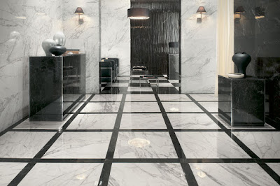 modern-black white marble flooring tile designs for living room and bathroom
