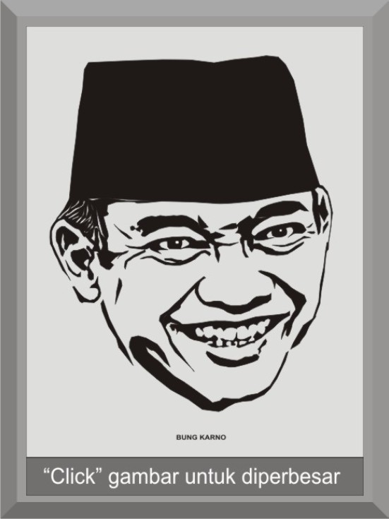 Nama Gambar Soekarno Indonesian Founding Father Aero Hitam Putih