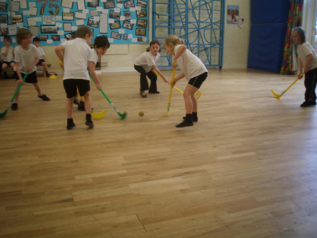 Hitcham's Blog KS1 Children Learning to Play Hockey