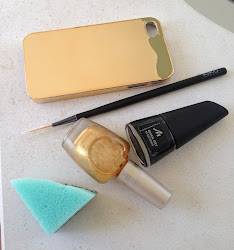 case iphone diy polish nail leopard gold