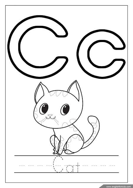 Letter c coloring page