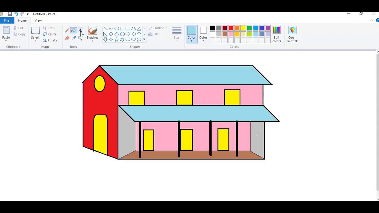 Ms paint assignment for students picture