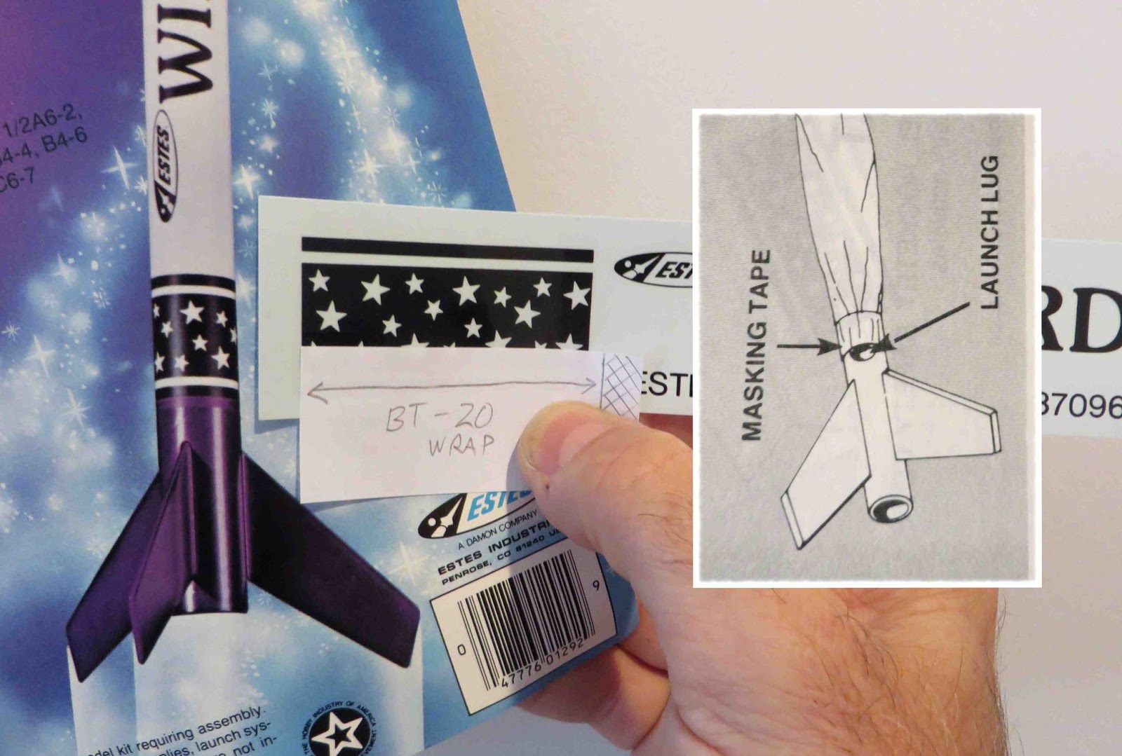 Model Rocket Building Estes Wizard 1292 Build, Part 4, Decal Check