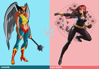 Hawkgirl vs Black Widow