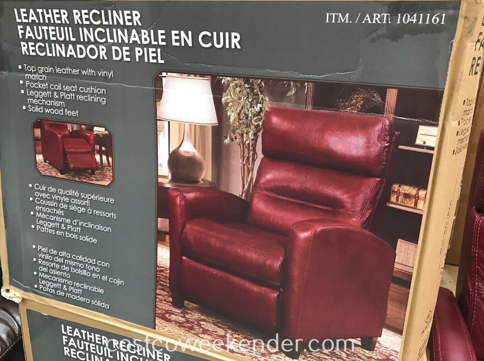 Synergy Home Leather Recliner Costco Weekender