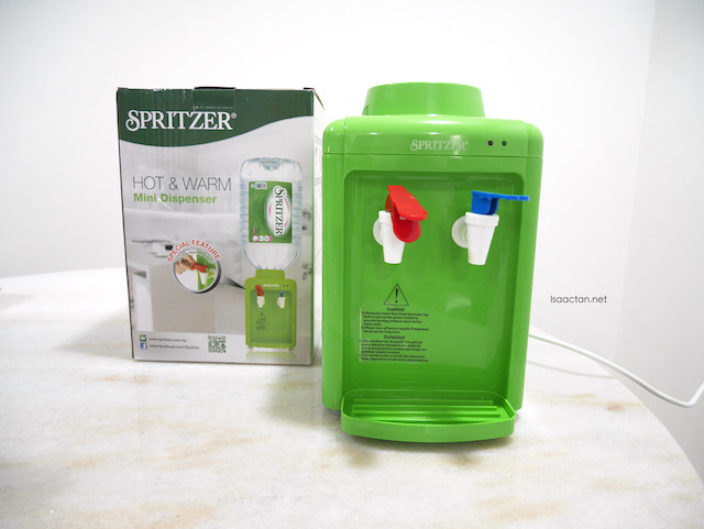 Attach the power plug to a power source and enjoy hot and warm water dispensed at your convenience