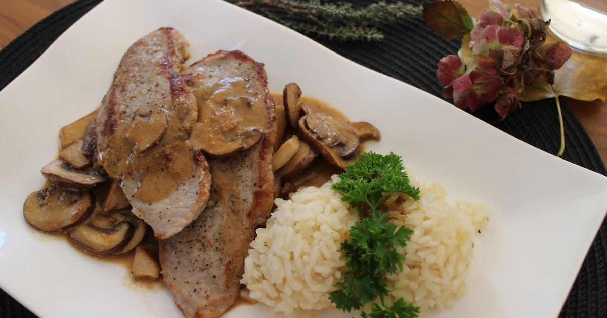 mein Land und Gartengenuss : Kalbsschnitzel mit Pilzen