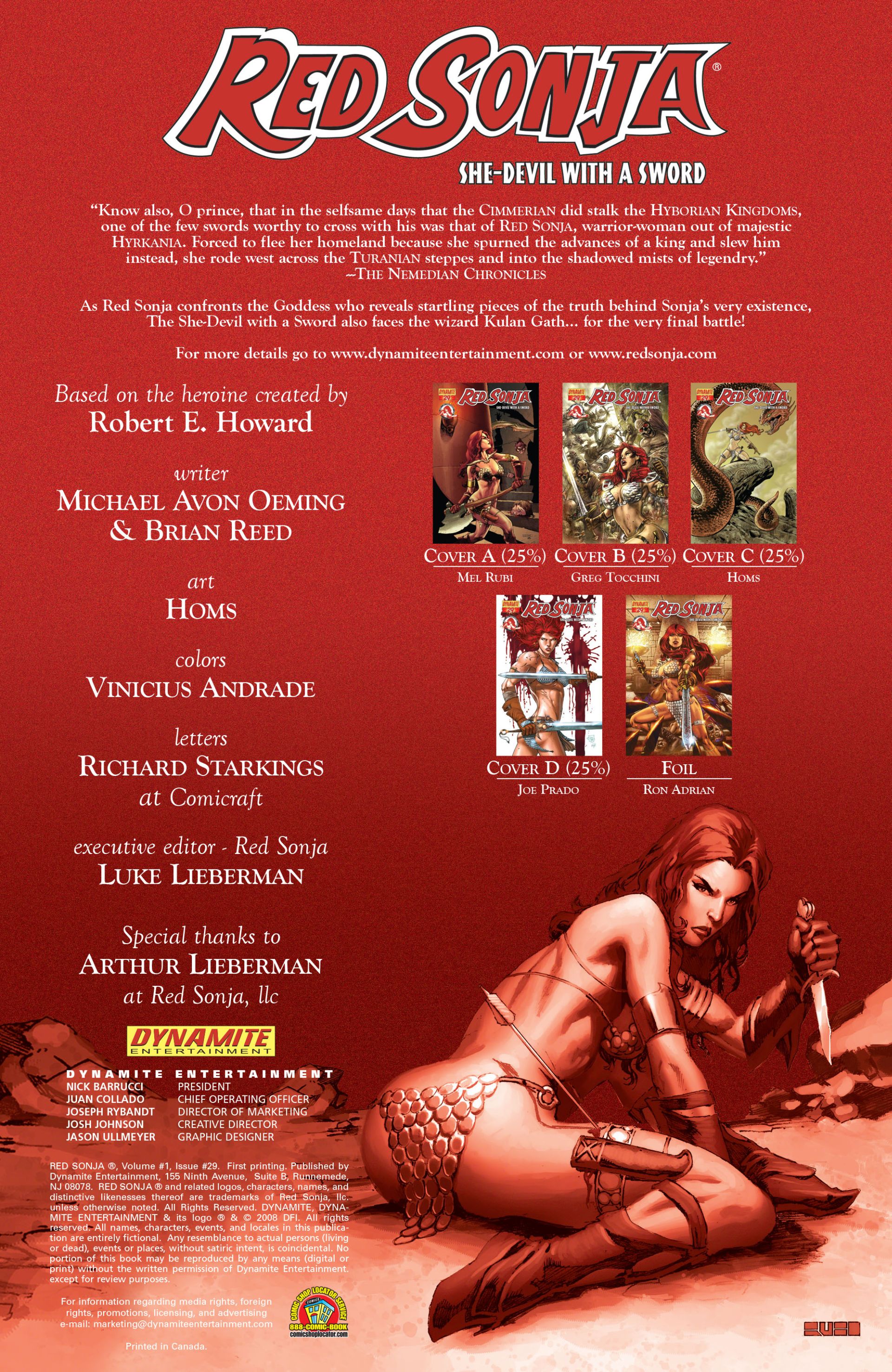 Read online Red Sonja (2005) comic -  Issue #29 - 2