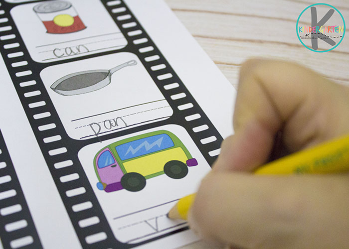 Kindergarten Worksheets and Games: FREE Rhyming Word Families Strips