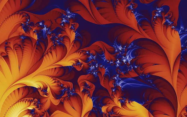 Abstracte achtergrond met blauw en oranje
