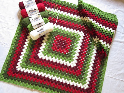 Big Granny Square Blanket, free crochet pattern, yarnspirations.com