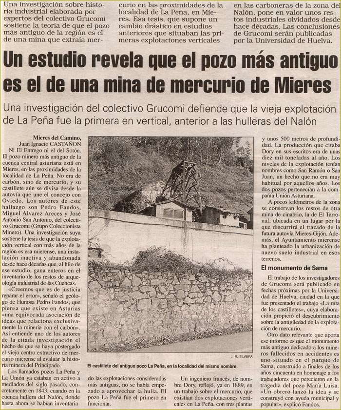 Noticias de GRUCOMI en prensa, 1998