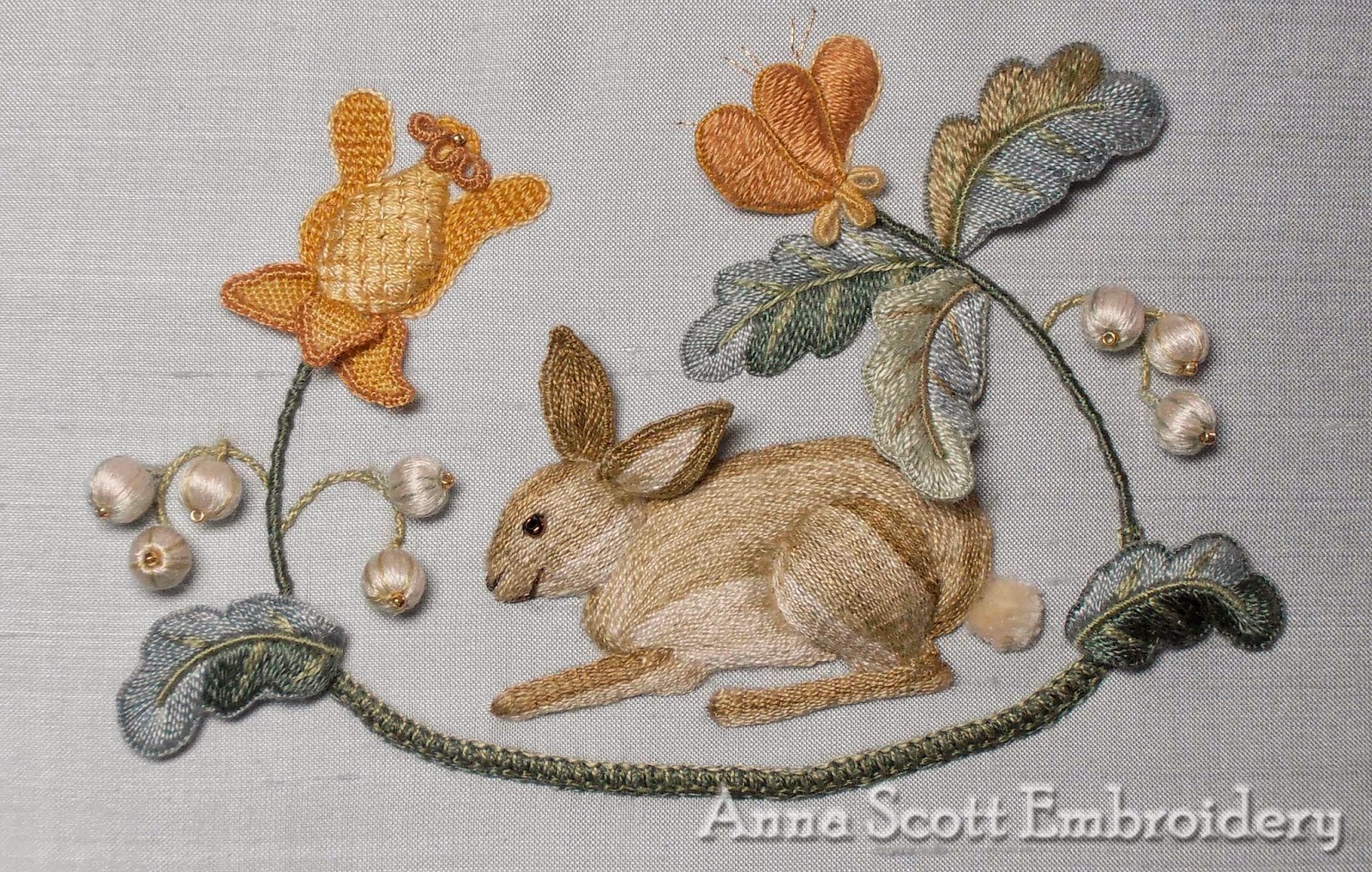 Anna Scott Embroidery: Happy Easter Brother Rabbit