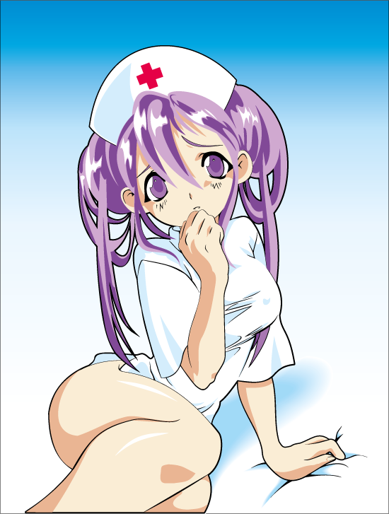 Sexy enfermera anime en una pose sugerente