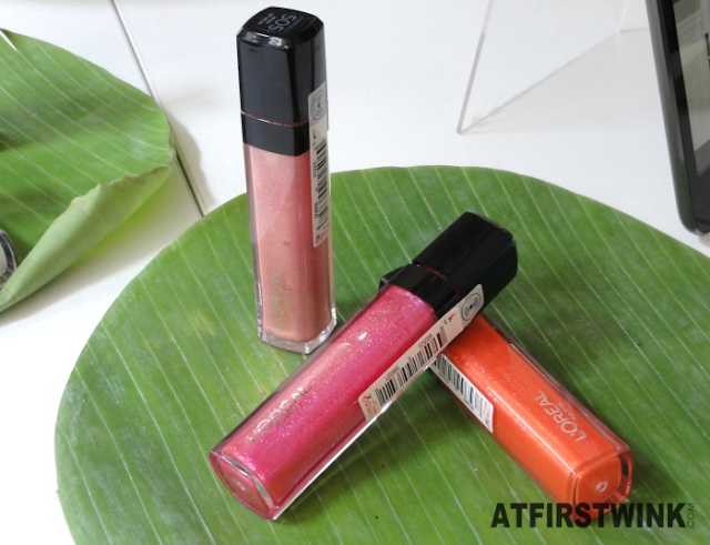  L'Oréal infallible gloss pinks orange lipglosses