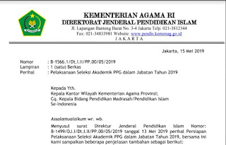 surat-pelaksanaan-seleksi-akademik-ppg-jabatan-tahun-2019