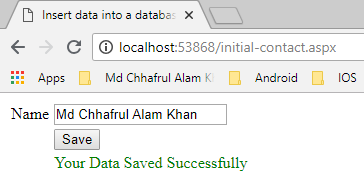 Insert data into a database table using ASP.Net, C# and Microsoft SQL ...