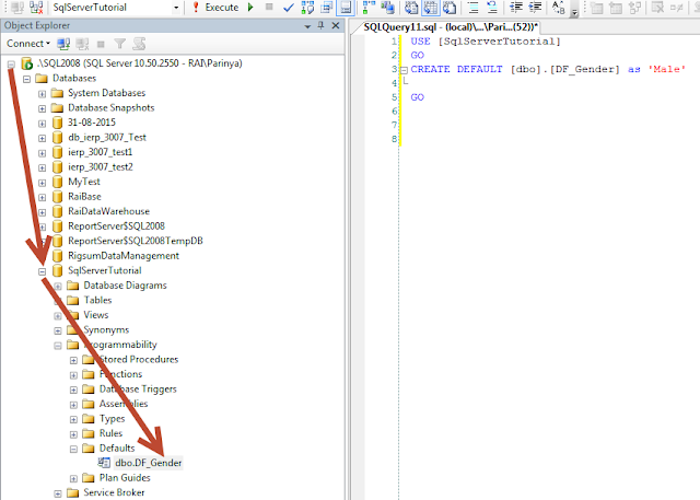 Microsoft SQL Server How To Create Default microsoft-sql-server-how-to-create-default