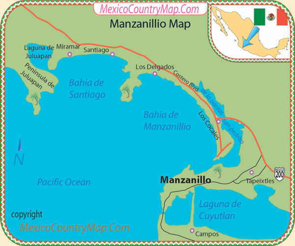 Manzanillo Mexico Map
