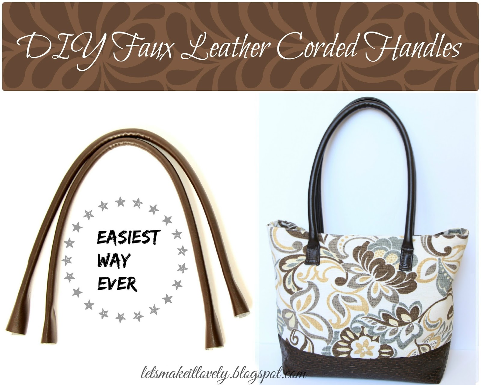 Let&#39;s make it lovely: DIY Round Corded Bag Handles the Easiest Way Ever