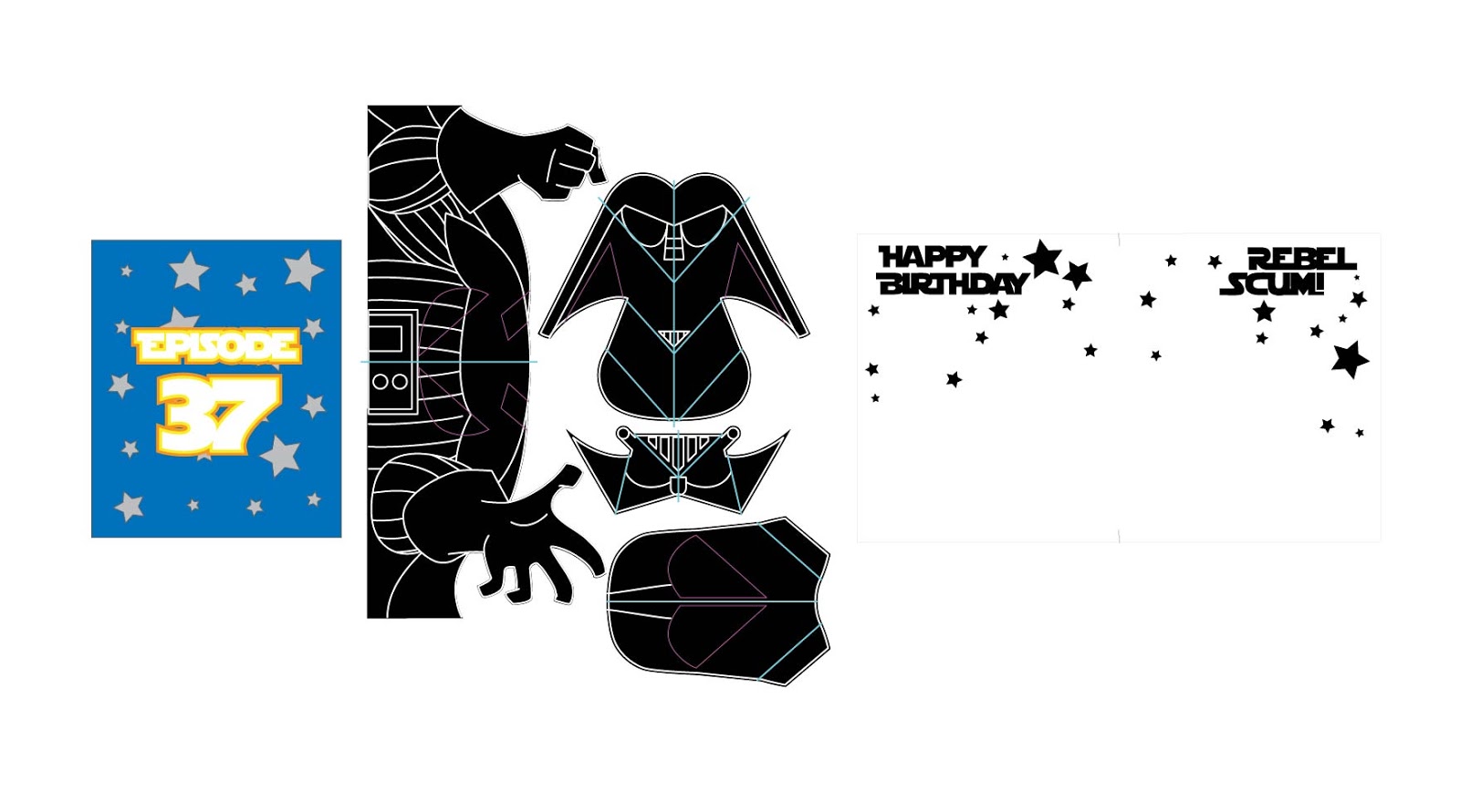 Download Awesome Svgs Darth Vader Pop Up Card Matthew Reinheart Design