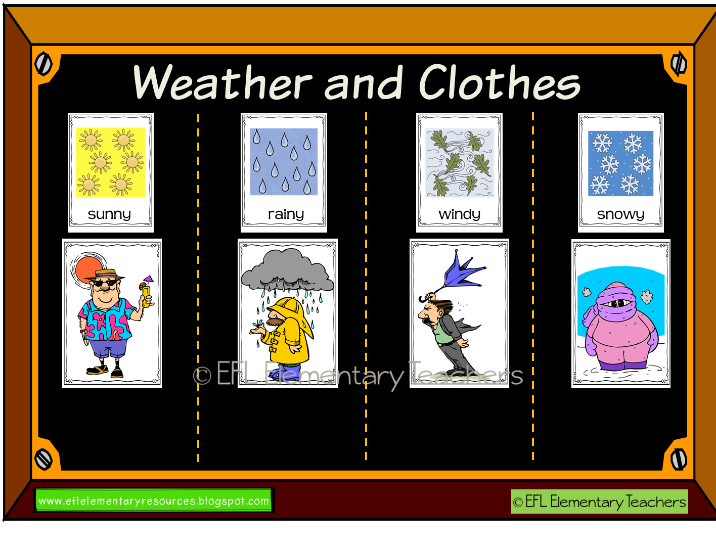 EFL Elementary Teachers Weather and Clothes Themes for the ESL Learner