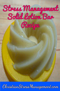Stress management solid lotion bar recipe