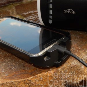 SimbR VR-Brille mit eingelegtem Nexus 6P