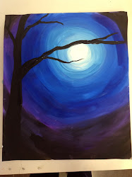 winter sky night value painting paint simple purple shades circles projects trees mean paintings 4th crafts grade january criscoart tree