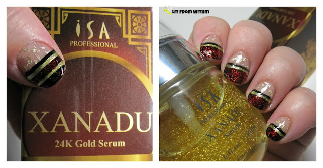nailart inspired by ISA Professional 24k Gold Serum