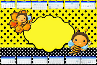 Baby Bees, Free Printable Calendar.